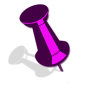 drawing pin purple